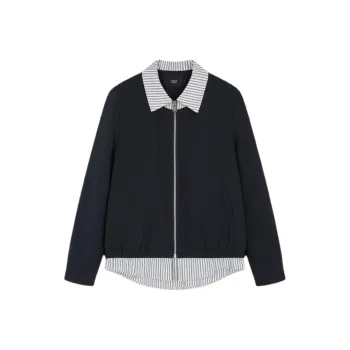 Mo Han Yi Mei Jackets Coats Women's Navy Blue