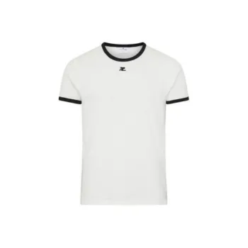 COURREGES Contrast Cotton T shirt