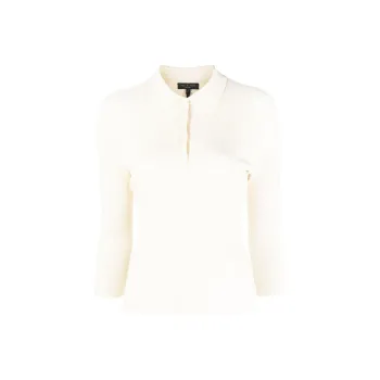 RAG&BONE Pacey Ribbed knit Polo Top