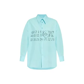 MM6 Maison Margiela Logo Printed Long Sleeved Shirt