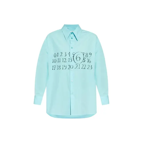 MM6 Maison Margiela Logo Printed Long Sleeved Shirt