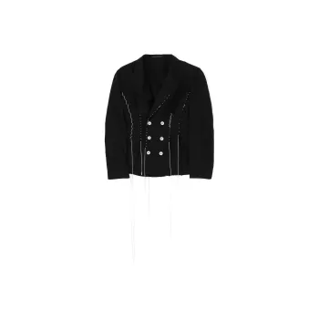 Yohji Yamamoto Contrast stitch Linen Blazer
