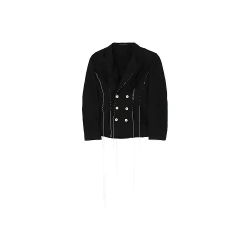 Yohji Yamamoto Contrast stitch Linen Blazer