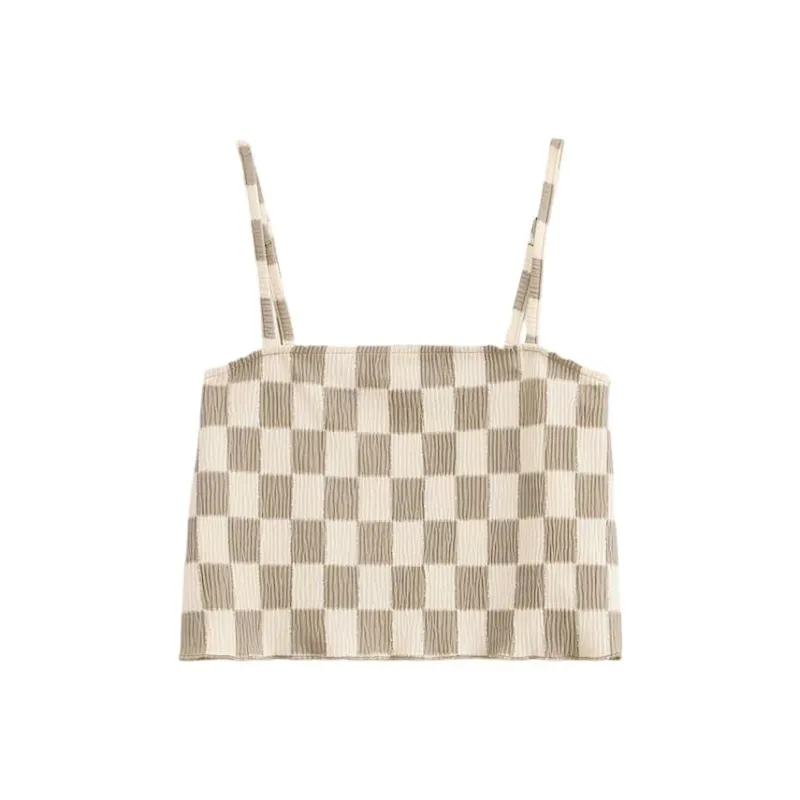 Vans Wren Checkerboard Cami Top Camisole Women's Brown-0