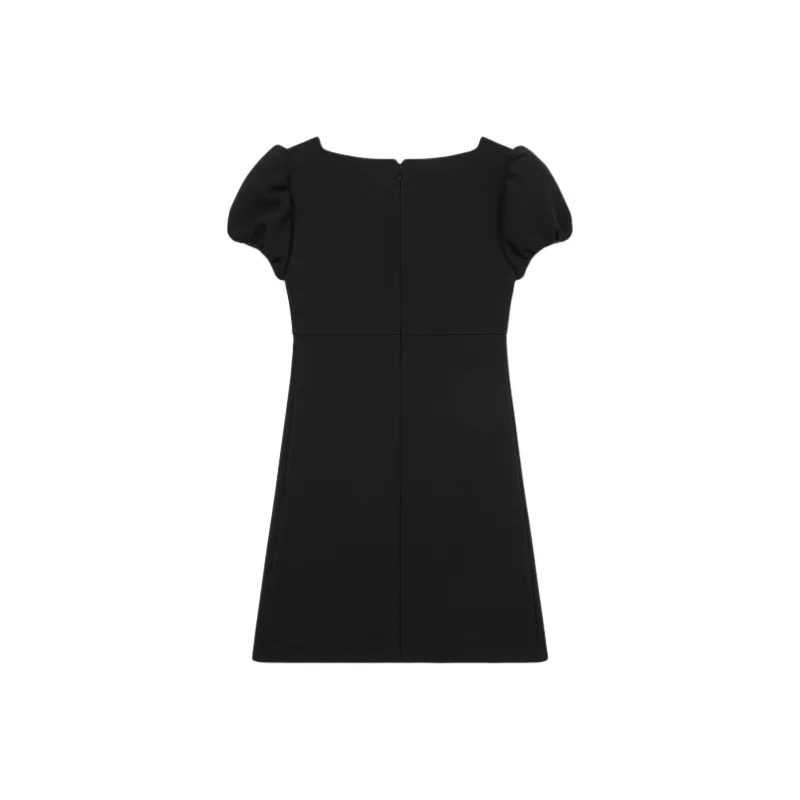 CELINE Short Sleeved Dress Women's Black-1