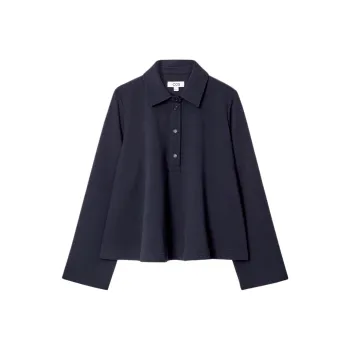 COS Polo Shirt Women's Navy Blue