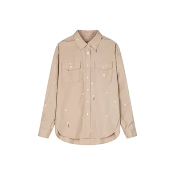 UOOYAA Shirts Women's Khaki