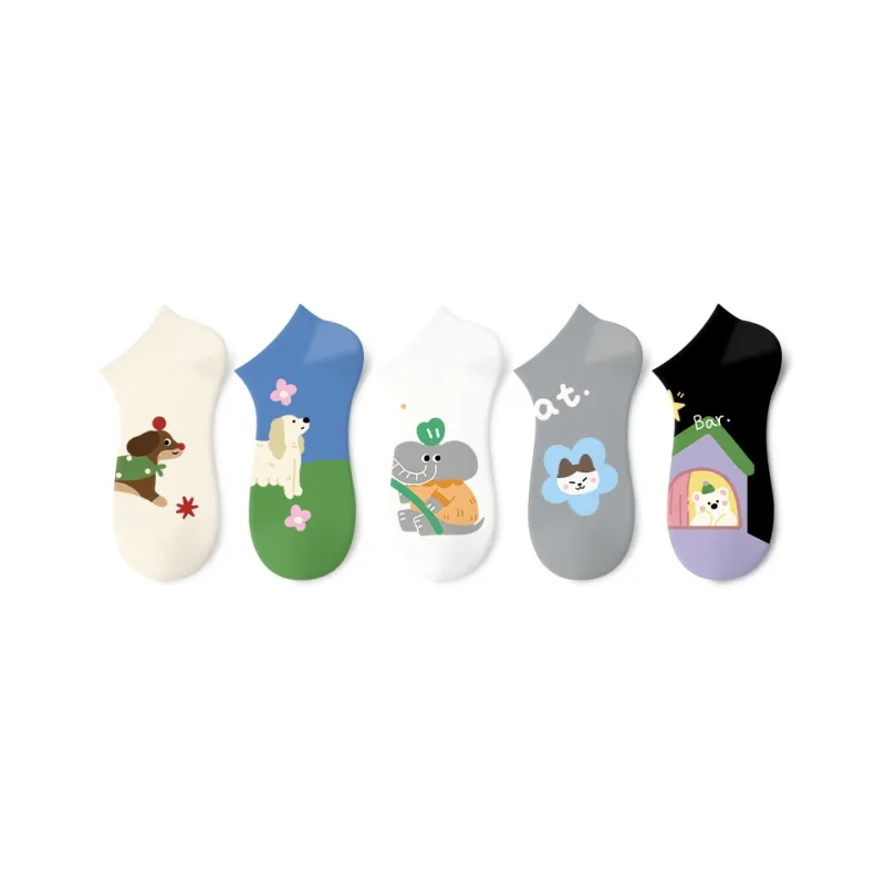 Primeet Ankle Socks Women's 5 Pack Summer Project-3