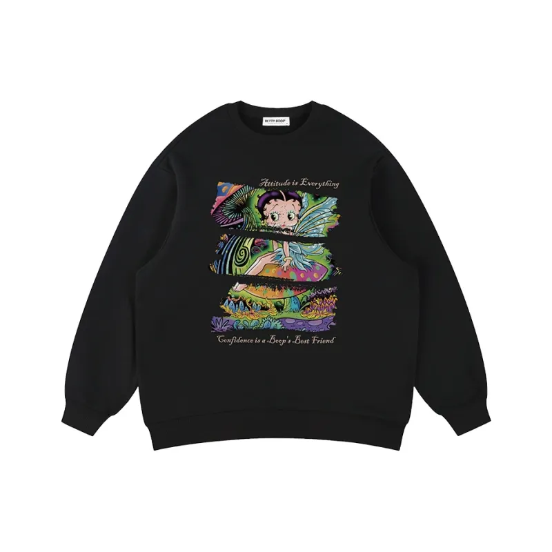 BETTY BOOP Sweatshirt Unisex Black-0