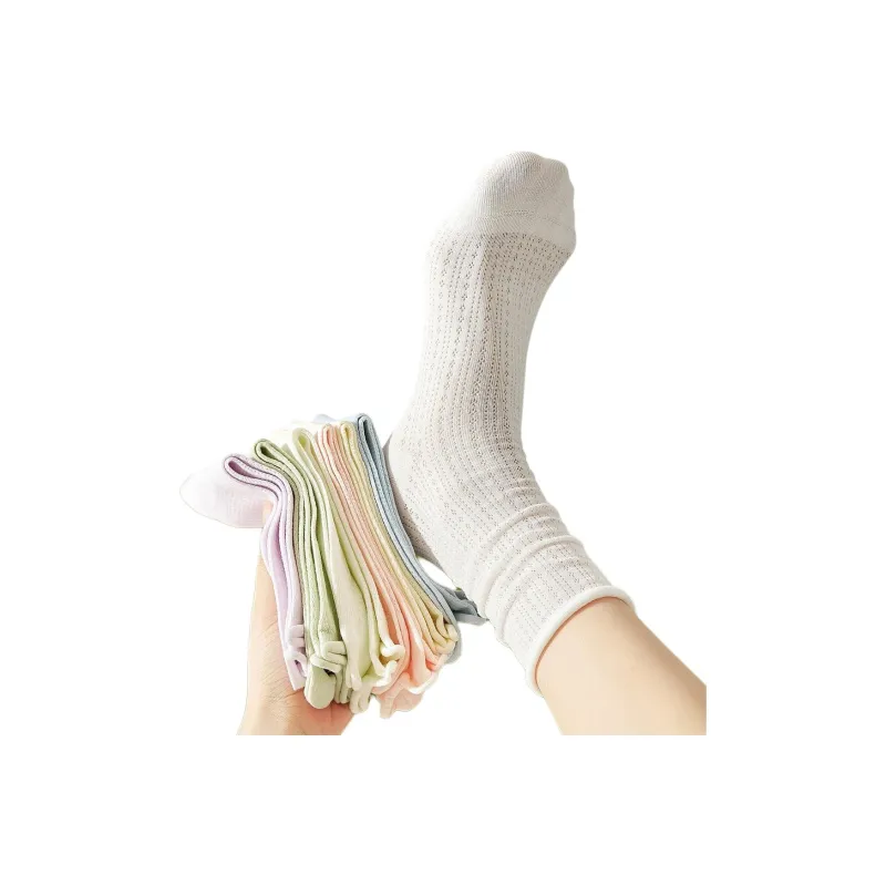 Temooues Mid Calf Socks Women's Combo Set-4