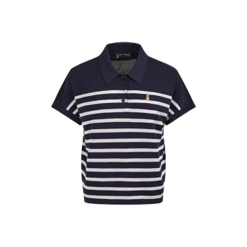 Hush Puppies Polo Shirt Women's Interlaced Stripes