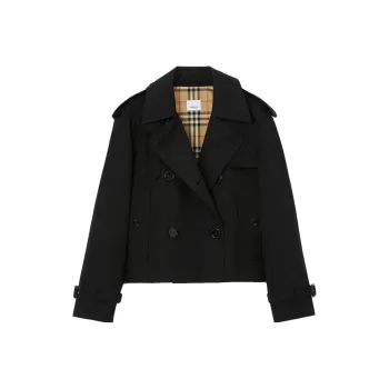 Burberry Double-breasted Cropped Trench Coat