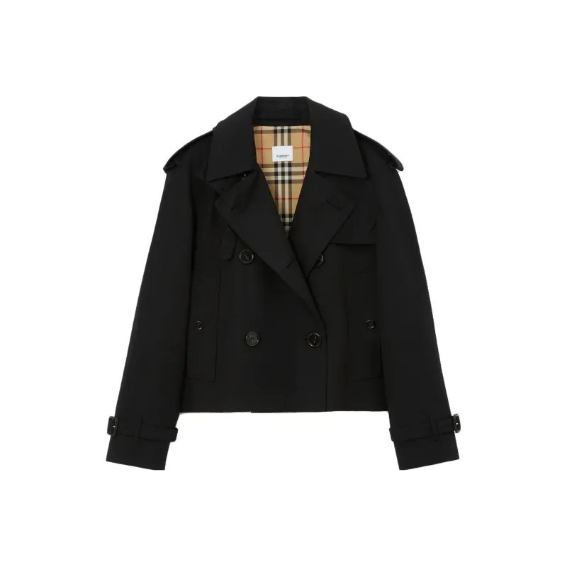 Burberry Double breasted Cropped Trench Coat-0