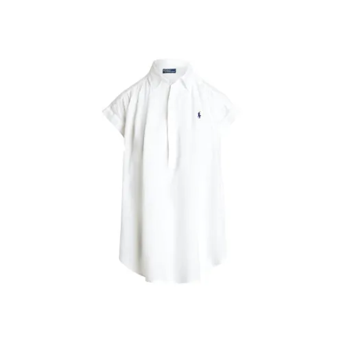 Polo Ralph Lauren Polo Pony Embroidered Curved Hem Blouse