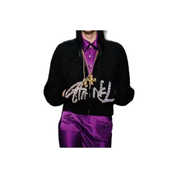 CHANEL Jackets Coats Women's Black