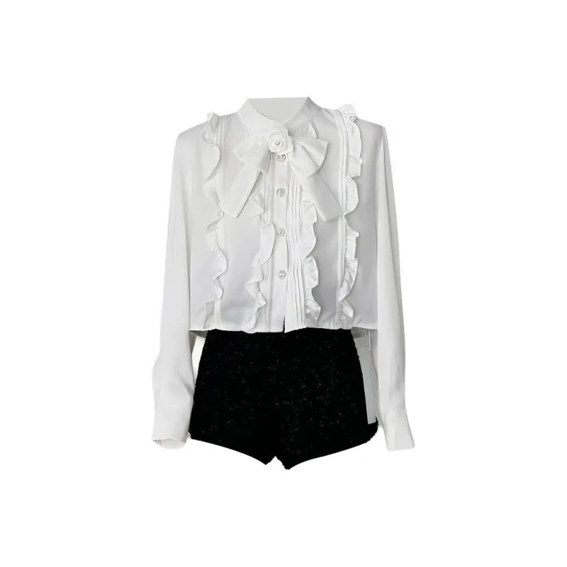 KKX Chiffon Shirts Women's White-0