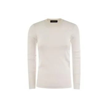 Fabiana Filippi Long Sleeved Crewneck Ribbed T Shirt