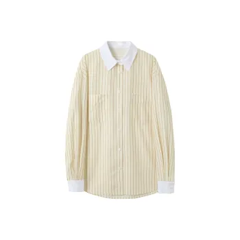 3COLOUR Shirt Women's Light Yellow Stripes