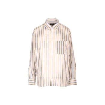 A.P.C Curved Hem Pinstriped Shirt