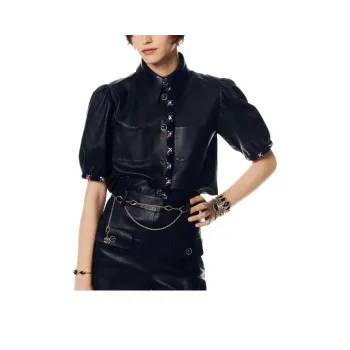 CHANEL 24 New Spring And Summer Arrivals Shirt Women's Dark Marine Blue