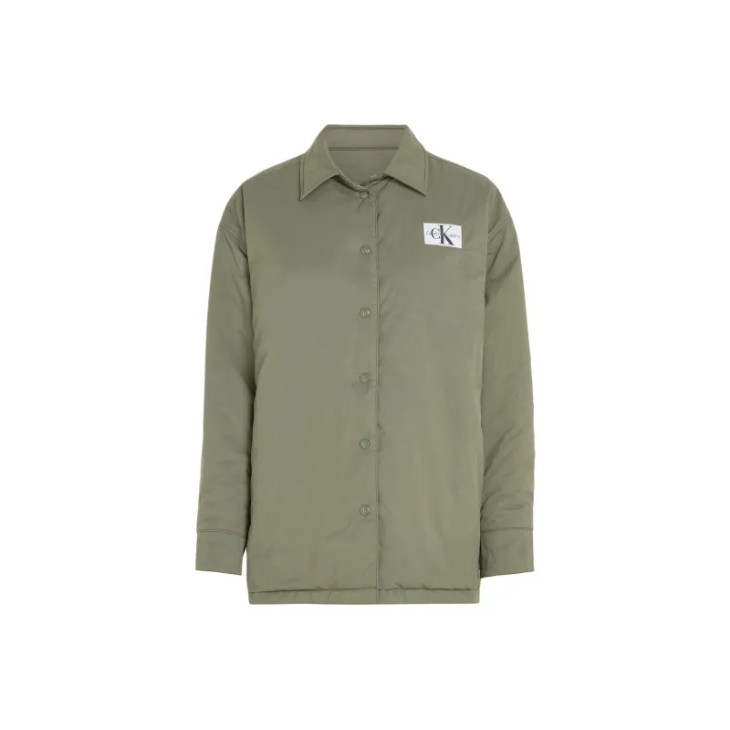 CALVIN KLEIN Jackets Coats Europe Version Women's Dark Olive-0