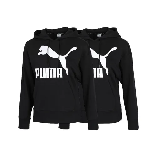 PUMA Life Collection Classics Logo Hoody Regular Sweatshirt Women's 2 Pack Black