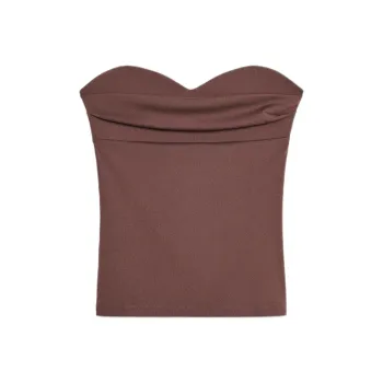ZARA Strapless Top Women's Brown