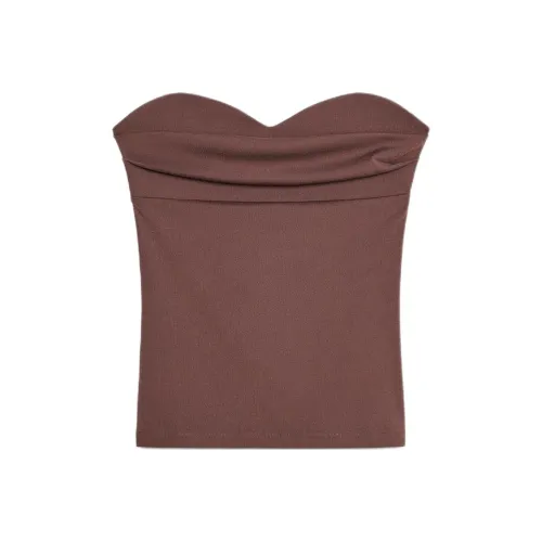 ZARA Strapless Top Women's Brown