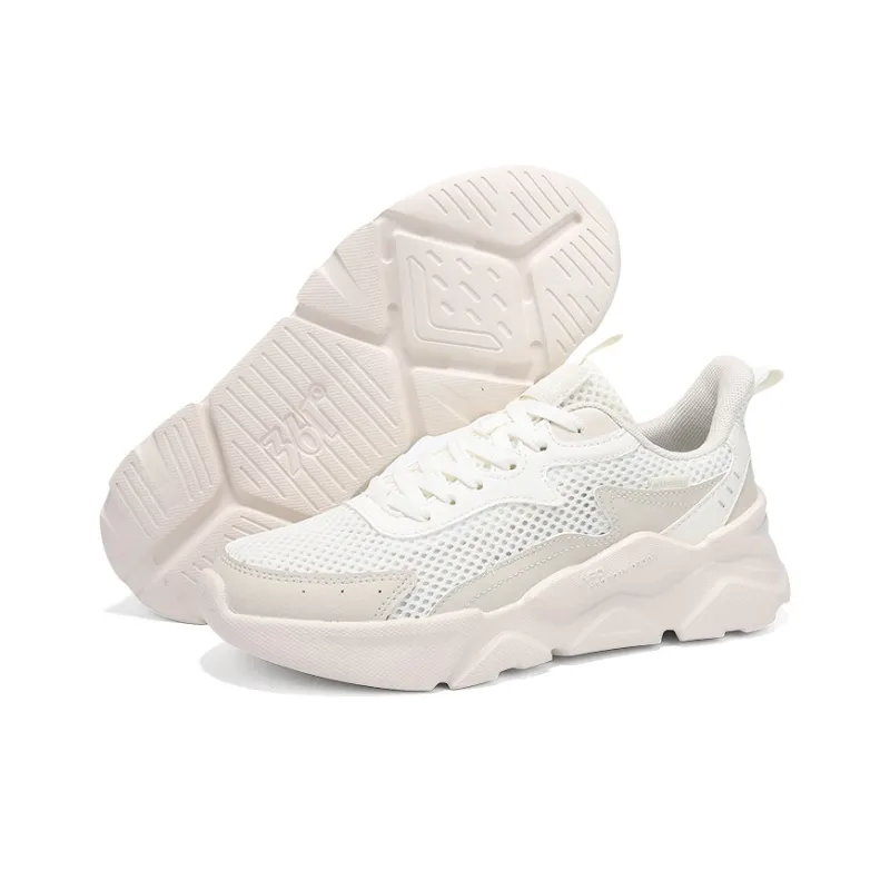 361° Cushioning, Breathable, Lightweight Low Top Casual Shoes Women's Feather White Oat Milk-5