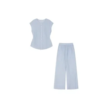 Mo Han Yi Mei Casual Suit Women's Blue