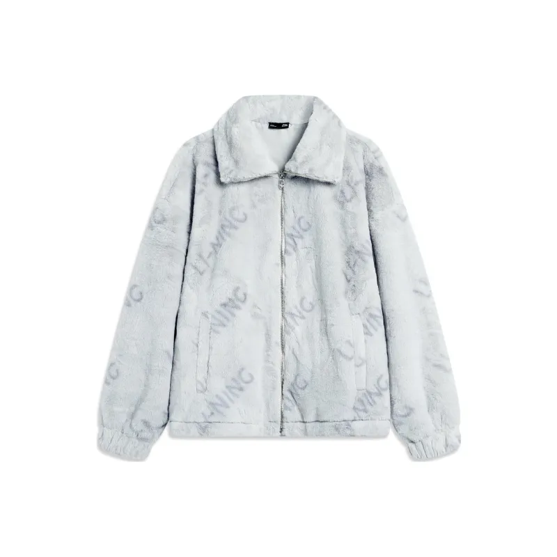 LiNing Sports Fashion Collection Jacket Women's Sichuan Stone Grey All Over Print-0