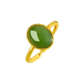 Zhou Jifeng Hetian Jade Rings Jasper Women's