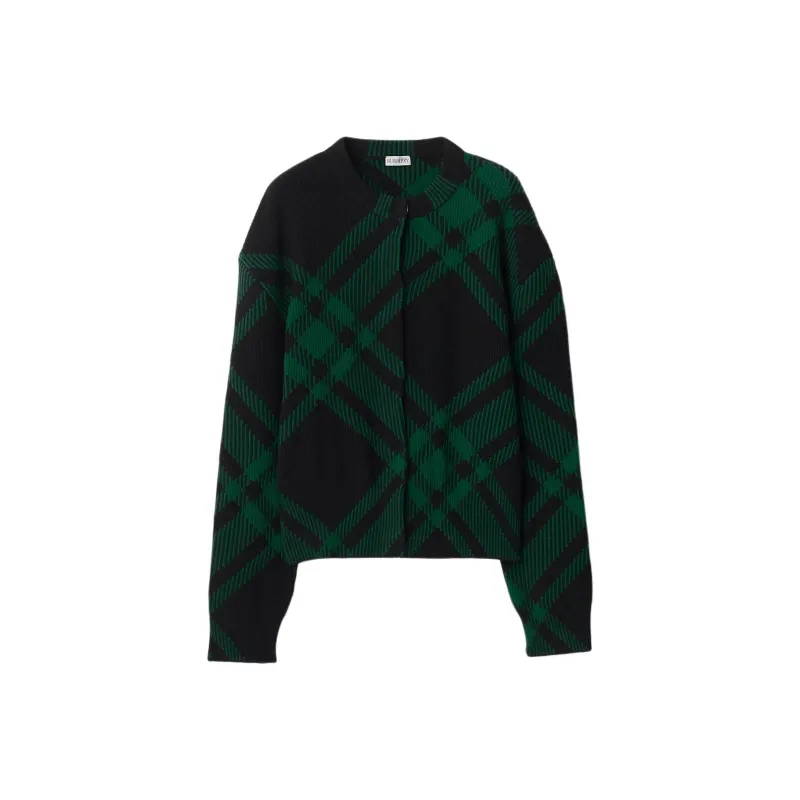 Burberry Check pattern Wool blend Cardigan-5