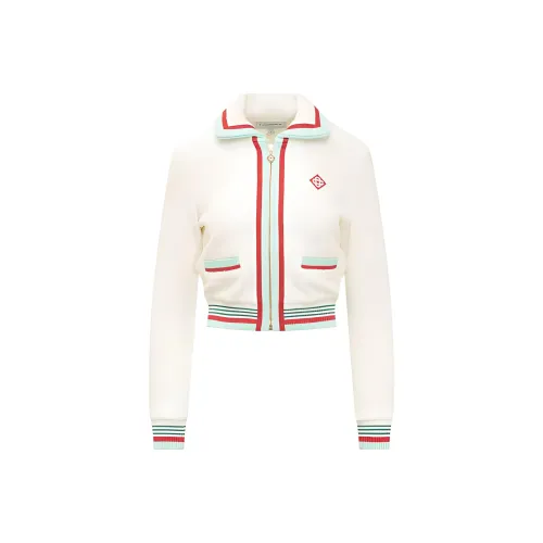 CASABLANCA Cashmere Terry Track Top 'Off White'