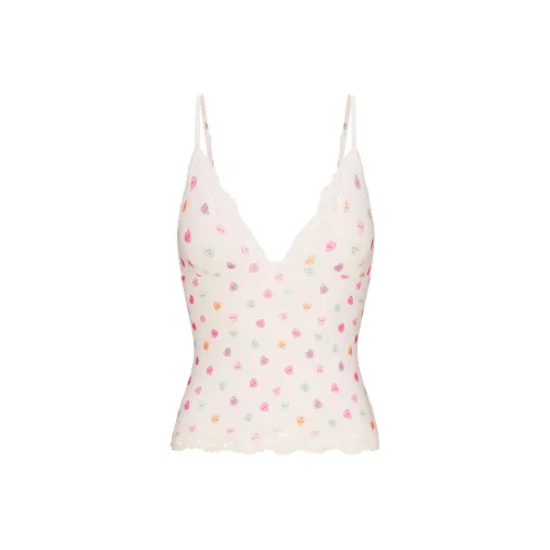 Skims Valentine's Day Collection Camisoles Women's MARBLE CANDY HEART PRINT/Marble Candy Heart Print