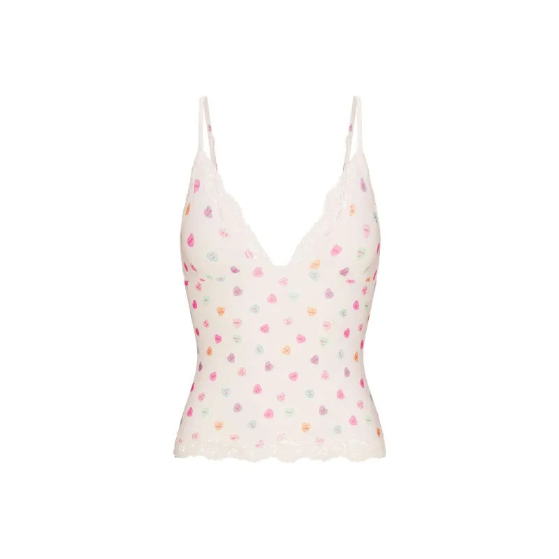 Skims Valentine's Day Collection Camisoles Women's MARBLE CANDY HEART PRINT/Marble Candy Heart Print-0