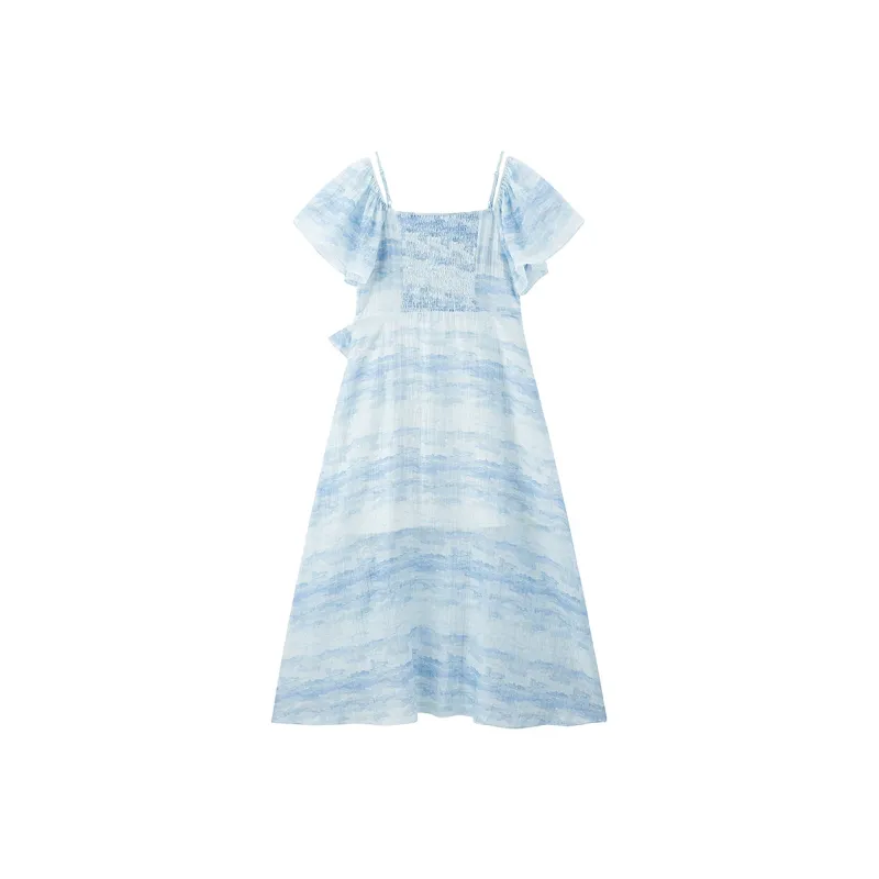 LEDIN Short Sleeved Dress Women's Melt Ice Blue-1