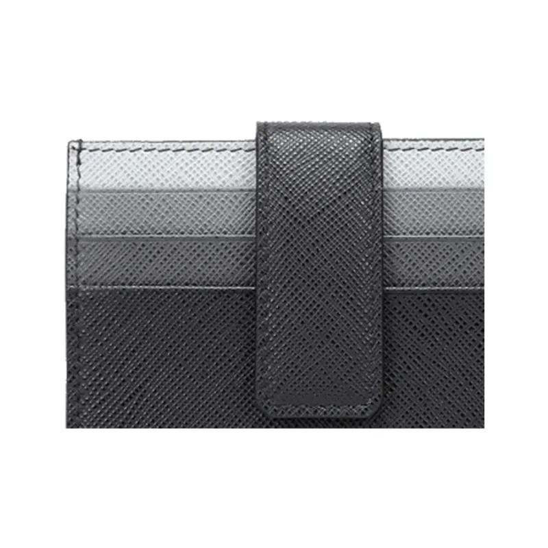 PRADA Cow Leather Wallet, Card Holder Men's Black-3