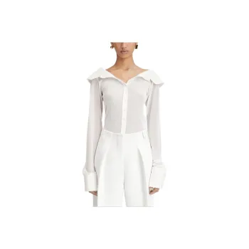 Jacquemus Sheer Off-The-Shoulder Shirt