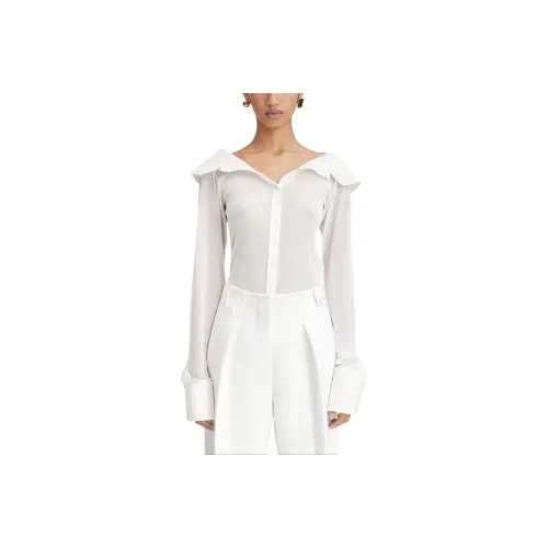 Jacquemus Sheer Off-The-Shoulder Shirt