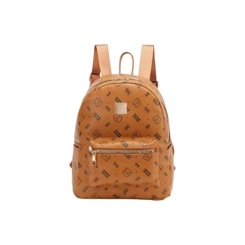 Gerlanx PU Backpack Regular Women's White/Pink/Brown-12