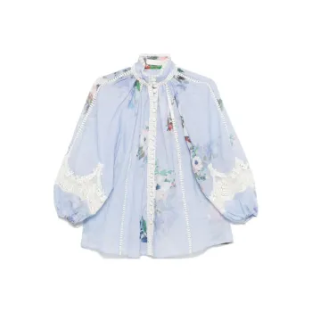Zimmermann Everley Lace Trim Blouse