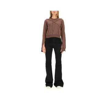Rick Owens DRKSHDW Pentagram Patch Cropped Sweatshirt