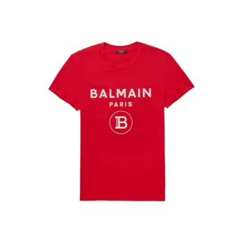 BALMAIN T Shirts Unisex Red