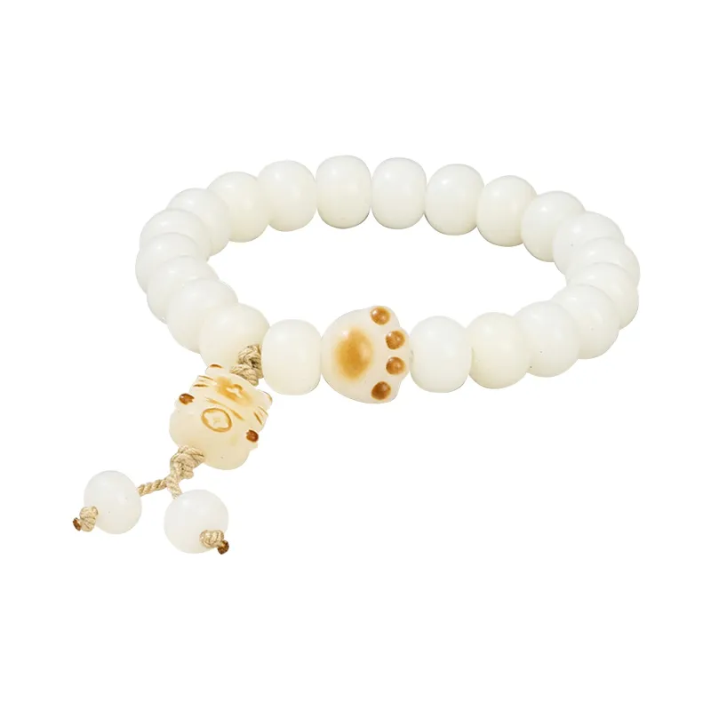 Welcome To The Treasure White Jade Bodhi Bracelets Unisex-0