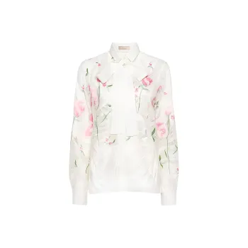 ELIE SAAB Floral-embroidered Shirt