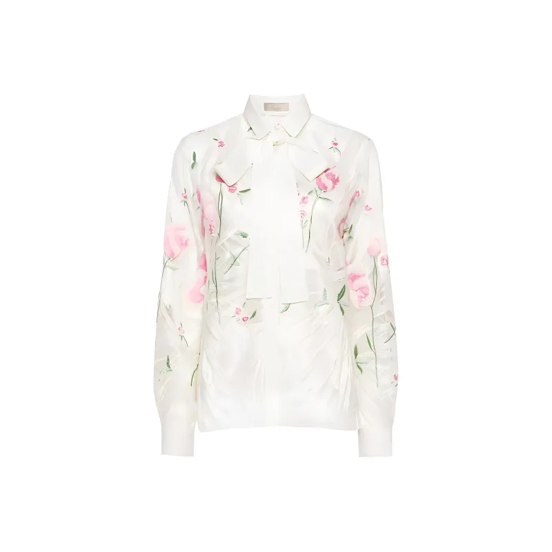 ELIE SAAB Floral-embroidered Shirt-0