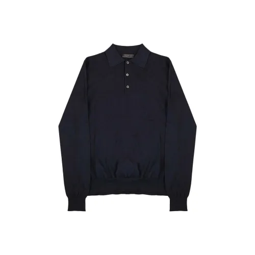 PRADA Polo Shirt Unisex Marine Blue
