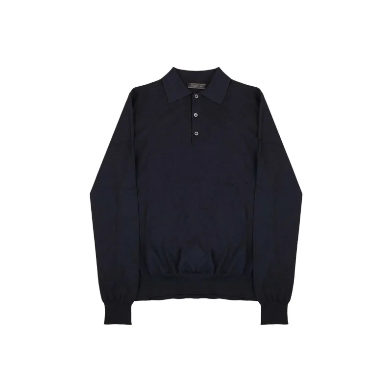 PRADA Polo Shirt Unisex Marine Blue-0