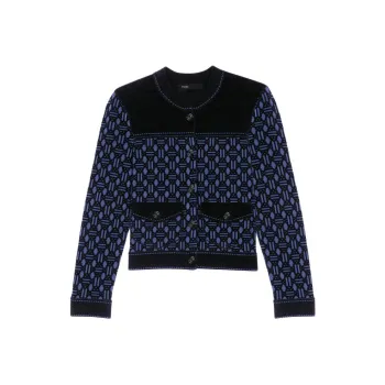 Maje Monogram pattern Cardigan